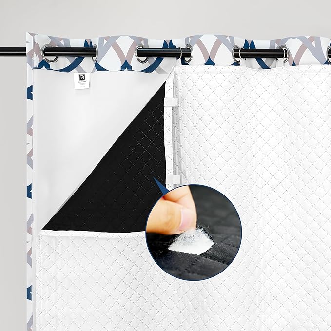 DriftAway Soundproof Thermal Insulated Quilted Curtain Liners by DriftAway