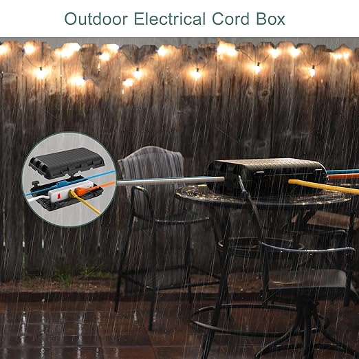 Outdoor Electrical Box, IP54 Waterproof Extension Cord Cover 9 Cable Entry - Image 8