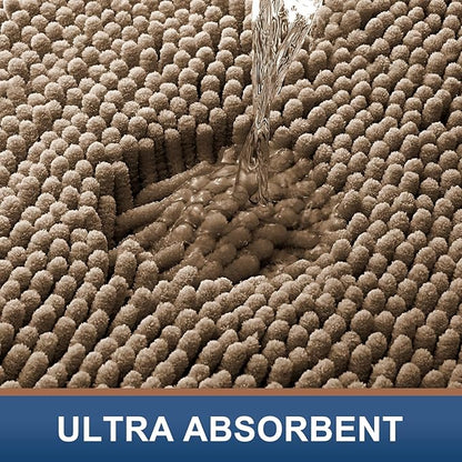 Smiry Luxury Chenille Bathroom Rugs 24x16, Extra Soft and Absorbent Shaggy Bath - Image 4