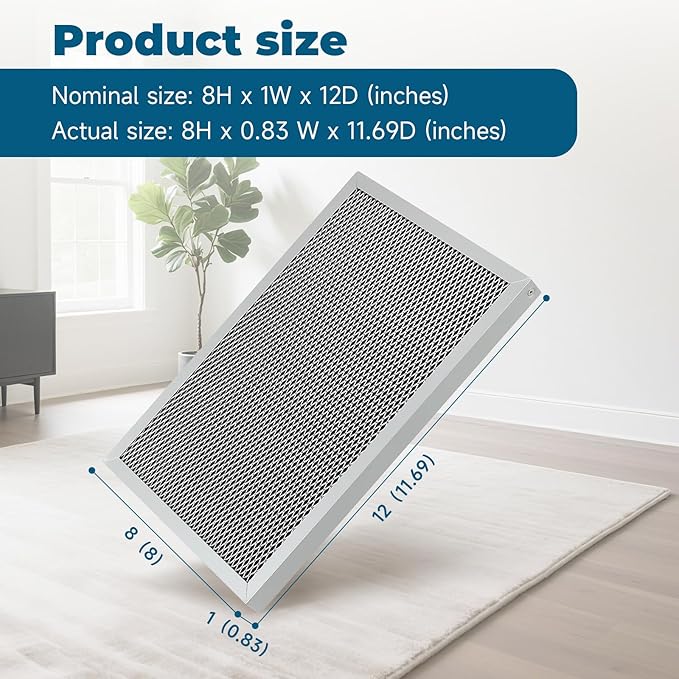 2-Packs 5695 Washable MERV 8 Dehumidifier Filter 8x12x1 Compatible - Image 3
