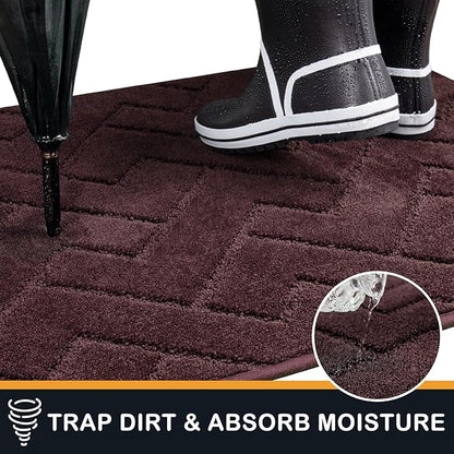 PURRUGS Dirt Trapping Door Mat 24" x 59", Non-Slip Machine Washable Entry Rug - Image 5