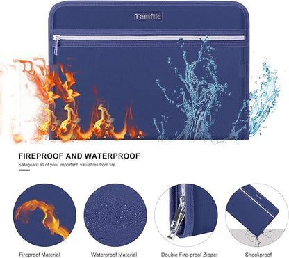 Fireproof Safe Accordion File Organizer Bag Folder, Waterproof Expanding Filing - Image 3