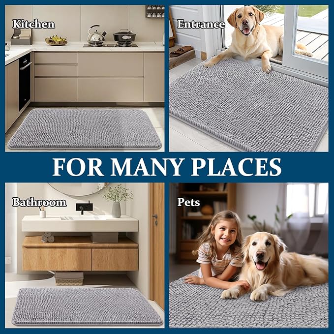 OLANLY Dog Door Mat for Muddy Paws 32x20, Absorbs Moisture and Dirt, Absorbent - Image 8