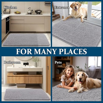 OLANLY Dog Door Mat for Muddy Paws 35x24, Absorbs Moisture and Dirt, Absorbent - Image 8