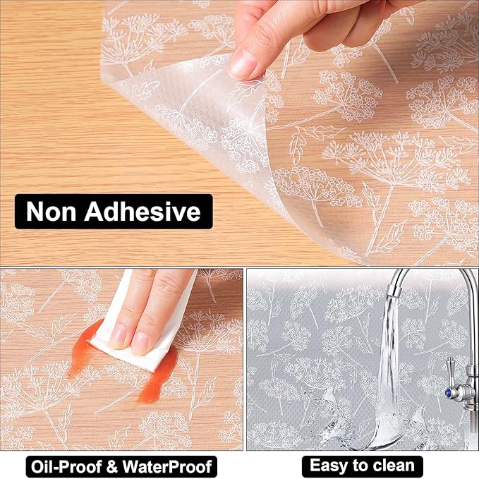 Cooyes Shelf Liners for Kitchen Cabinets, Refrigerator Liners Waterproof & - Image 7