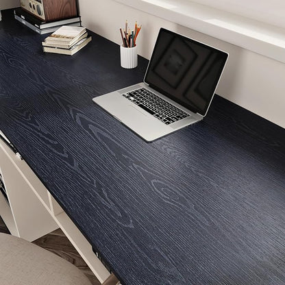 WESTICK Wood Contact Paper for Countertops Desk Navy Peel and Stick Wood - Image 2