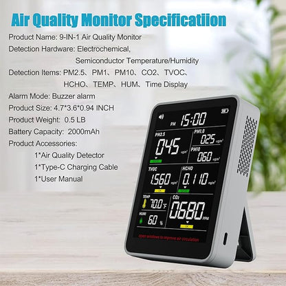 XOOPON 13-in-1 Indoor Air Quality Monitor - Image 9