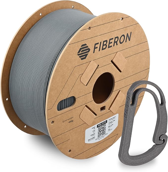 Polymaker Fiberon PA6-GF Glass Fiber Nylon Filament 1.75mm Grey 3kg, Fiberon by Polymaker