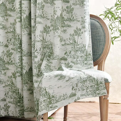 jinchan 95% Blackout Toile Curtains - Image 5