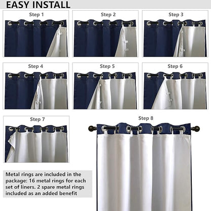 DriftAway Thermal Insulated 100 Percent Darkening Blackout Curtain Liner 2 - Image 4