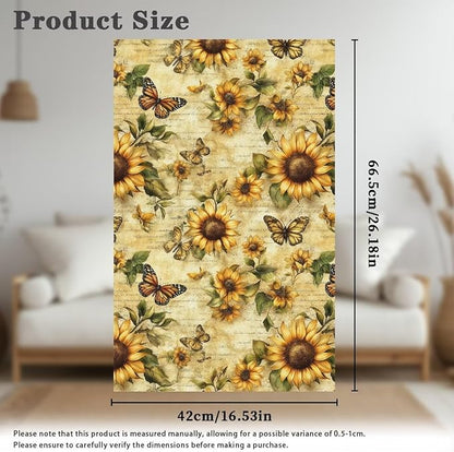 Fashion Headrest Cover for Recliner Sunflower Butterfly Portable Washable Dust - Image 6