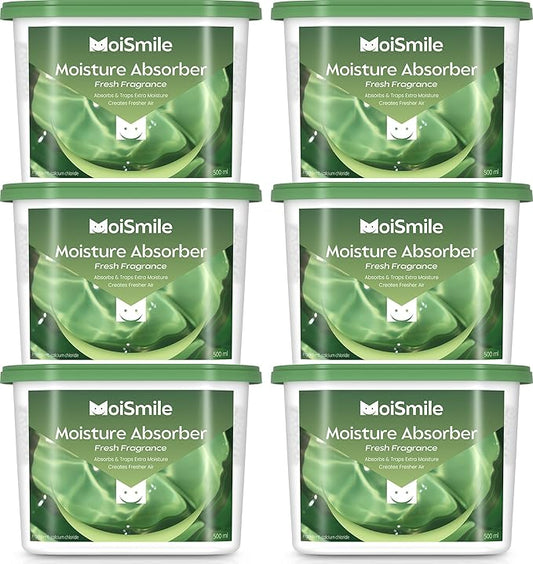 Moisture Absorbers 6 Packs, 10.8OZ Fresh Scent Efficient Humidity Absorber ＆ by MoistureAbsorbers