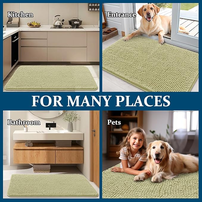OLANLY Dog Door Mat for Muddy Paws 30x20, Absorbs Moisture and Dirt, Absorbent - Image 8