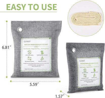 CLEVAST Bamboo Charcoal Air Purifying Bags -, Removes Odors and Moisture - Image 5