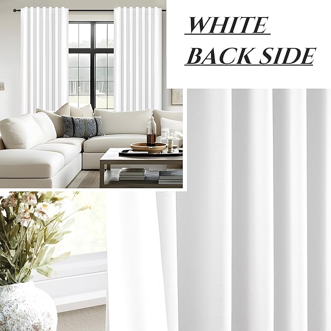 BrightWhite 120 Inch Curtains High Ceiling Tall Curtains - Image 7