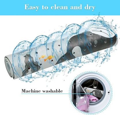 Bath Mat for Tub Non Slip, Machine Washable Anti-Slip Cartoon Baby Bathtub - Image 6