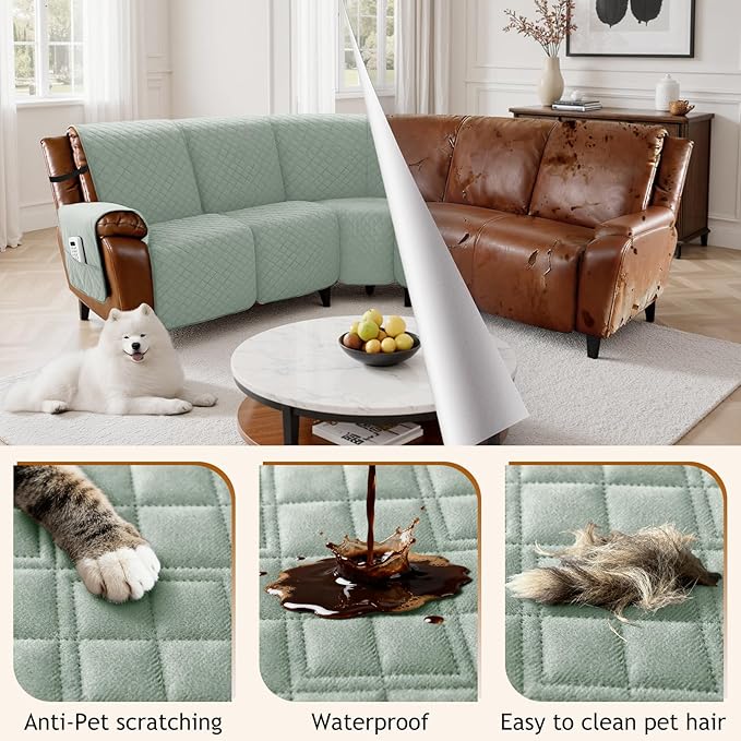Arfntevss Waterproof Recliner Sectional Couch Covers - Image 6