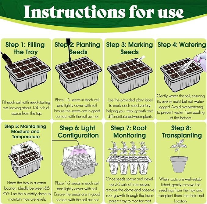Seed Trays Seeding Starter Tray, Plant Nursery Pot - Image 6