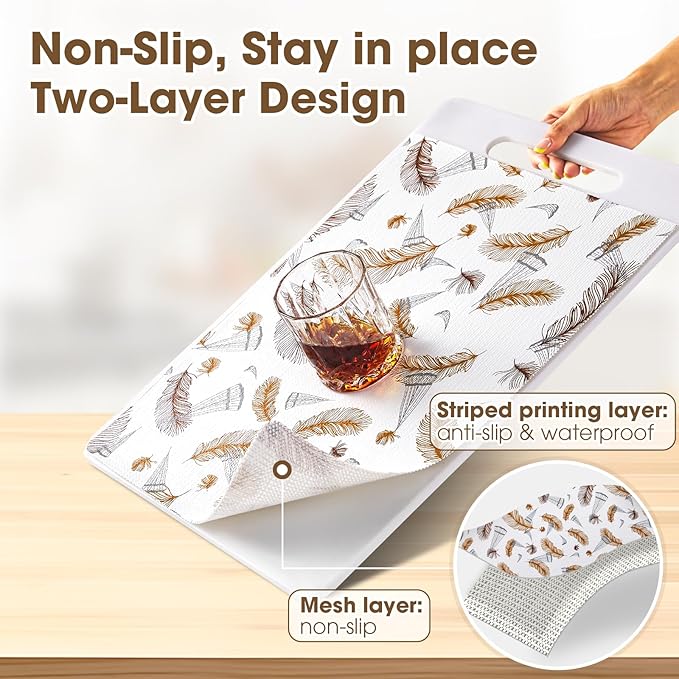 Drawer and Shelf Liner, Non-Slip Kitchen Cabinet Liners Non-Adhesive Thick - Image 2