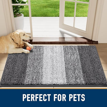 Smiry Dog Door Mat for Muddy Paws, Absorbs Moisture and Dirt, Low-Profile - Image 7