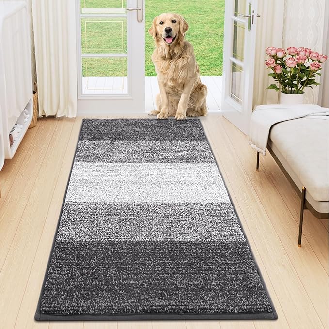 Smiry Dog Door Mat for Muddy Paws, Absorbs Moisture and Dirt, Low-Profile by Smiry