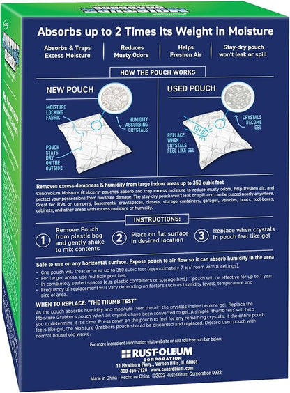 Concrobium 7453276 Moisture Grabbers Humidity Absorbing Pouch, 27.6 oz - Image 2