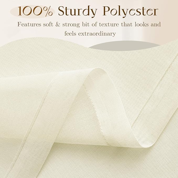 Dreaming Casa Ivory Sheer Curtains 84 Inches Long, Rod Pocket & Back Tab Light - Image 3