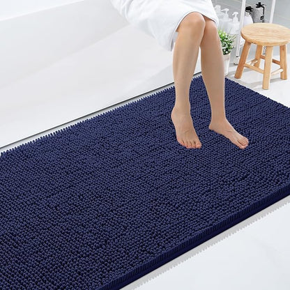 Smiry Luxury Chenille Bathroom Rugs 71x47, Extra Soft and Absorbent Shaggy Bath by Smiry
