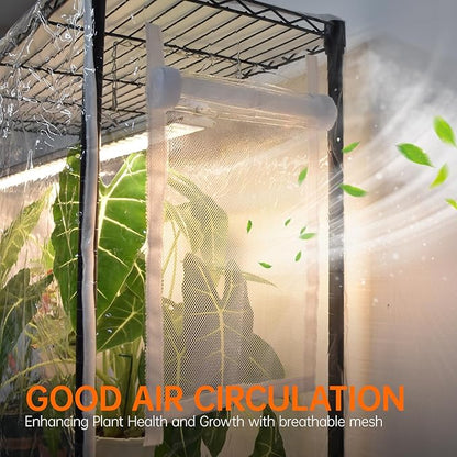 Bstrip Indoor Greenhouse with Grow Light, DIY Plant Shelf with Cover, 6 Tier - Image 4