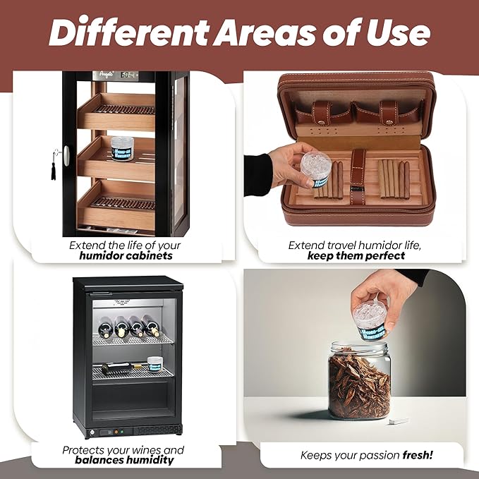 Hydro-Gel Cigar Humidor Humidifier 4oz Jar Convenient & Easy All In One Solution - Image 7