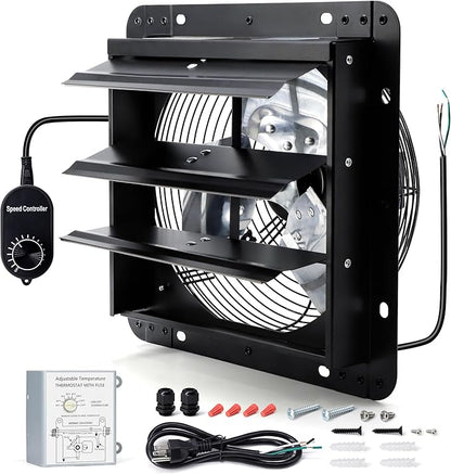 10 Inch Wall Mounted Shutter Exhaust Fan by Hipoilk