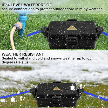 Outdoor Electrical Box Waterproof IP54 Black Outdoor Extension Cord Cover - Image 4