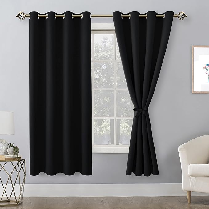 Hiasan Blackout Curtains for Bedroom, 52 x 63 Inches Length - Image 2