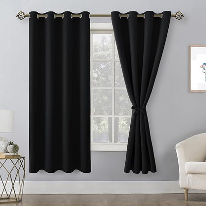 Hiasan Blackout Curtains for Bedroom, 52 x 63 Inches Length - Image 2