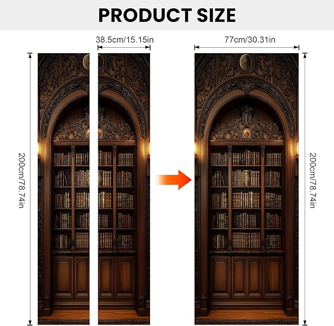3D Door Decals Stickers Peel Stick Wall Murals Vinyl Wallpaper Self-Adhesive - Image 3