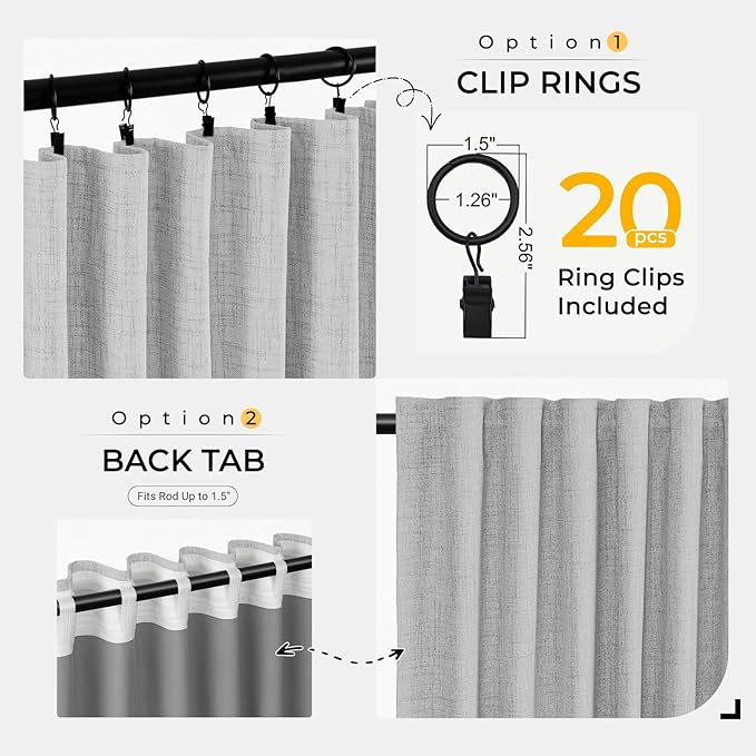 INOVADAY Thermal Sliding Door Curtains 100% Blackout Curtains - Image 4