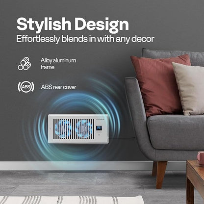 VIVOHOME 4"x10" Opening Smart Vent Register Booster Fan - Image 2
