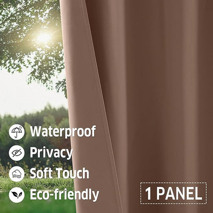 RYB HOME Outdoor Curtains for Patio Waterproof Tab Top Block Sunlight Thermal - Image 5