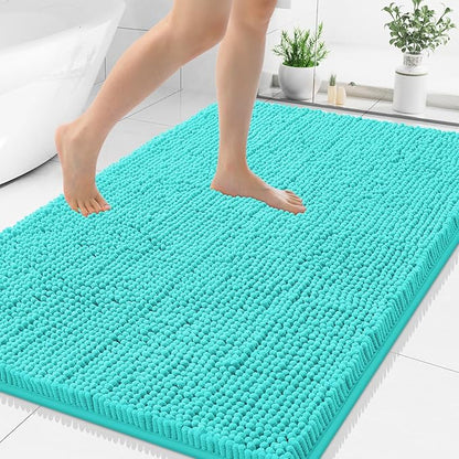 Smiry Luxury Chenille Bathroom Rugs 40x32, Extra Soft and Absorbent Shaggy Bath by Smiry