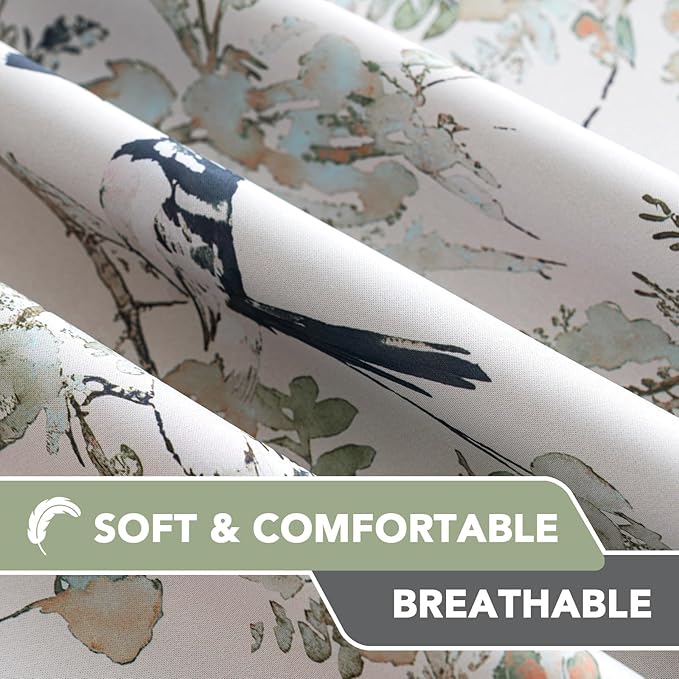 H.VERSAILTEX 100% Blackout Floral Curtains 84 inch Length 2 Panels Set - Image 7
