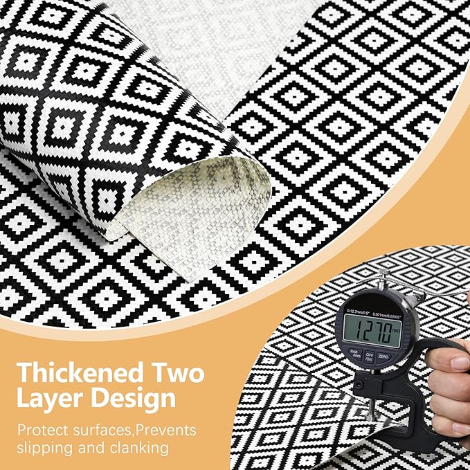 Drawer Shelf Liner Non Adhesive, Slip Resistant Easy to Clean Protect Kitchen - Image 5