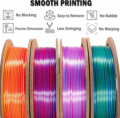 OVV3D 3D Printer Filament, PLA Filament 1.75mm Bundle, Dual Color Filament - Image 6