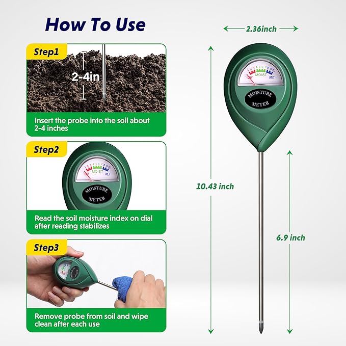 iPower 2-Pack Soil Moisture Meter - Image 2