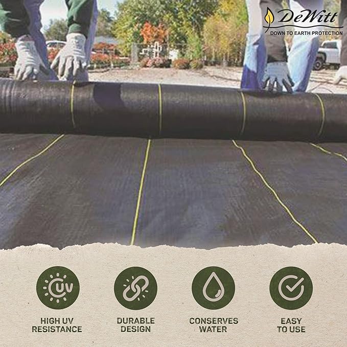 DeWitt 4-Pack Pro-5 Weed Barrier Fabric 5 oz, 4 x 250 Feet – Heavy-Duty Woven - Image 6