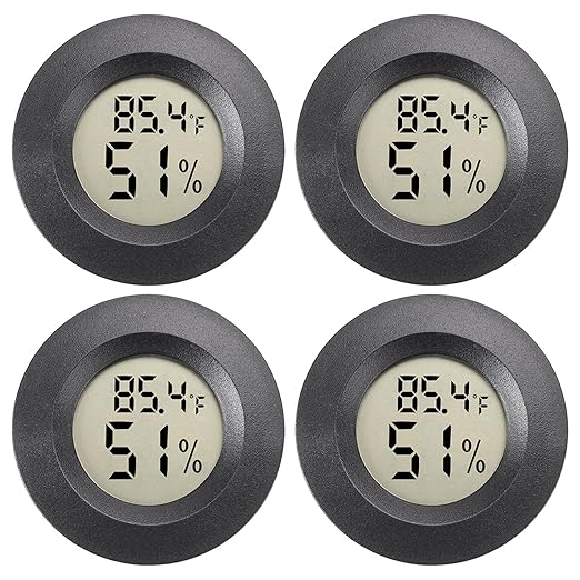 Mini Hygrometer Digital Thermometer Humidity Meter 4 Pack Hygrometer by WEIMELTOY