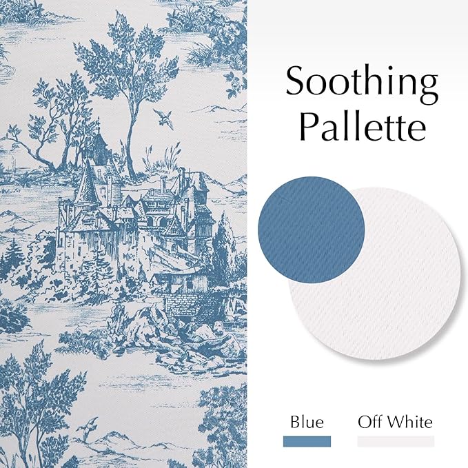 jinchan 95% Blackout Toile Curtains - Image 4
