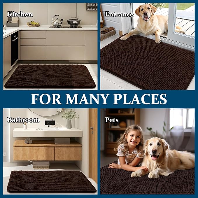 OLANLY Dog Door Mat for Muddy Paws 59x20, Absorbs Moisture and Dirt, Absorbent - Image 8
