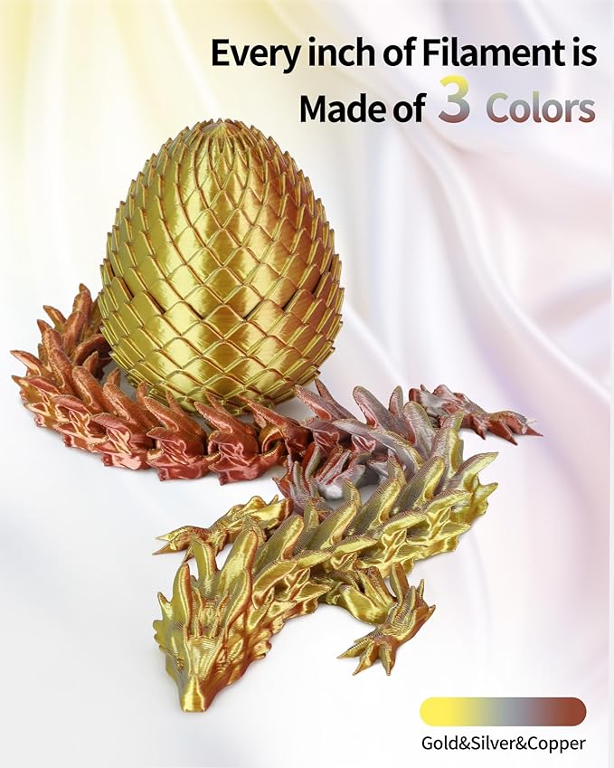 LANDU Silk Tri-Color PLA Filament 1.75mm 1Kg, Triple Color Silk PLA Filament - Image 2