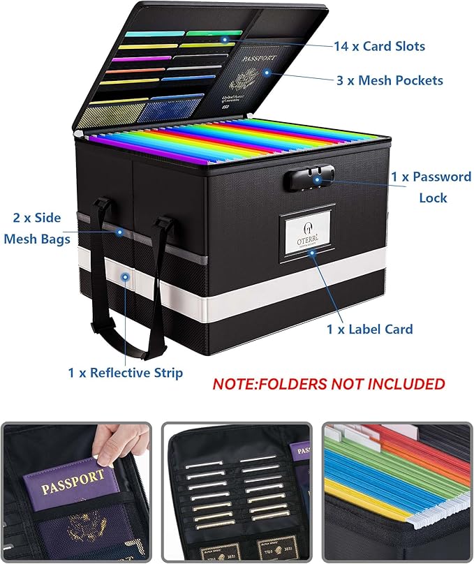 Oterri 1 Pack Fireproof Document Box - Image 3