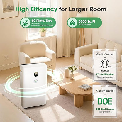 6, 500 Sq.Ft Dehumidifier for Basement - Image 9